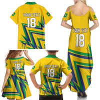 Custom Brazil Football Spirit Family Matching Summer Maxi Dress and Hawaiian Shirt Selecao Canarinho Sporty Style - Wonder Print Shop
