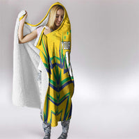 Custom Brazil Football Spirit Hooded Blanket Selecao Canarinho Sporty Style - Wonder Print Shop