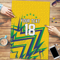Custom Brazil Football Spirit Puzzle Selecao Canarinho Sporty Style - Wonder Print Shop