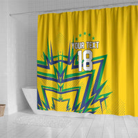 Custom Brazil Football Spirit Shower Curtain Selecao Canarinho Sporty Style - Wonder Print Shop