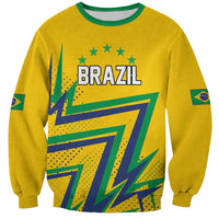 Custom Brazil Football Spirit Sweatshirt Selecao Canarinho Sporty Style - Wonder Print Shop