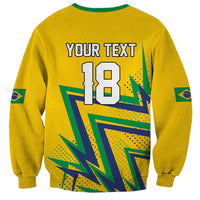 Custom Brazil Football Spirit Sweatshirt Selecao Canarinho Sporty Style - Wonder Print Shop