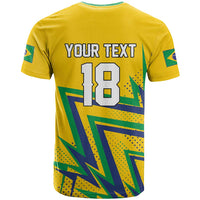 Custom Brazil Football Spirit T Shirt Selecao Canarinho Sporty Style - Wonder Print Shop
