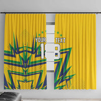 Custom Brazil Football Spirit Window Curtain Selecao Canarinho Sporty Style - Wonder Print Shop