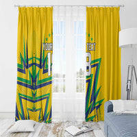Custom Brazil Football Spirit Window Curtain Selecao Canarinho Sporty Style - Wonder Print Shop