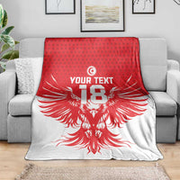 Custom Tunisia Football Blanket Eagles of Carthage Spirit - Wonder Print Shop
