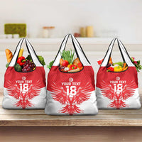 Custom Tunisia Football Grocery Bag Eagles of Carthage Spirit - Wonder Print Shop