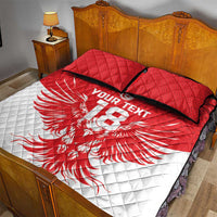 Custom Tunisia Football Quilt Bed Set Eagles of Carthage Spirit - Wonder Print Shop