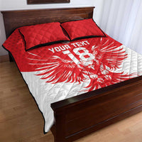 Custom Tunisia Football Quilt Bed Set Eagles of Carthage Spirit - Wonder Print Shop