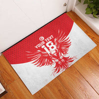 Custom Tunisia Football Rubber Doormat Eagles of Carthage Spirit - Wonder Print Shop