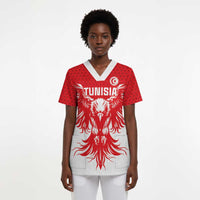 Custom Tunisia Football Scrub Top Eagles of Carthage Spirit - Wonder Print Shop
