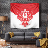 Custom Tunisia Football Tapestry Eagles of Carthage Spirit - Wonder Print Shop