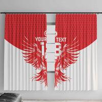 Custom Tunisia Football Window Curtain Eagles of Carthage Spirit - Wonder Print Shop