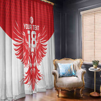 Custom Tunisia Football Window Curtain Eagles of Carthage Spirit - Wonder Print Shop