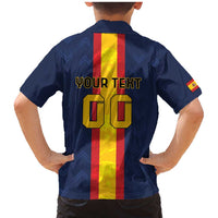 Custom Spain Football Family Matching Mermaid Dress and Hawaiian Shirt La Roja With Carnation Pattern