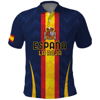 Custom Spain Football Polo Shirt La Roja With Carnation Pattern