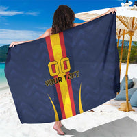 Custom Spain Football Sarong La Roja With Carnation Pattern