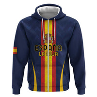 Custom Spain Football Zip Hoodie La Roja With Carnation Pattern