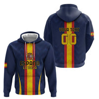 Custom Spain Football Zip Hoodie La Roja With Carnation Pattern