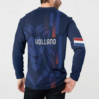 Netherlands Football Button Sweatshirt Lion Head Simply Het Nederlands Elftal