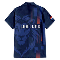 Netherlands Football Family Matching Off Shoulder Short Dress and Hawaiian Shirt Lion Head Simply Het Nederlands Elftal