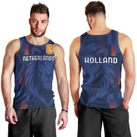 Netherlands Football Men Tank Top Lion Head Simply Het Nederlands Elftal
