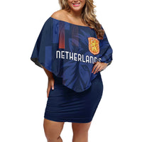 Netherlands Football Off Shoulder Short Dress Lion Head Simply Het Nederlands Elftal