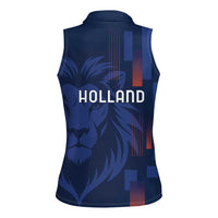Netherlands Football Women Sleeveless Polo Shirt Lion Head Simply Het Nederlands Elftal