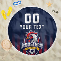 Custom France Football Beach Blanket Les Bleus Gallic Rooster