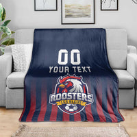 Custom France Football Blanket Les Bleus Gallic Rooster