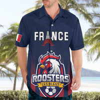 Custom France Football Hawaiian Shirt Les Bleus Gallic Rooster