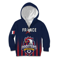 Custom France Football Kid Hoodie Les Bleus Gallic Rooster