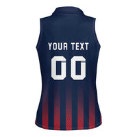 Custom France Football Women Sleeveless Polo Shirt Les Bleus Gallic Rooster