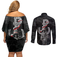 Warsaw Uprising 1944 Couples Matching Off Shoulder Short Dress and Long Sleeve Button Shirt Polska Walczy WWII Insurrectionist