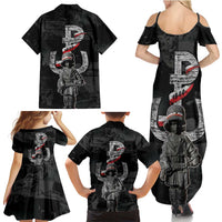 Warsaw Uprising 1944 Family Matching Summer Maxi Dress and Hawaiian Shirt Polska Walczy WWII Insurrectionist