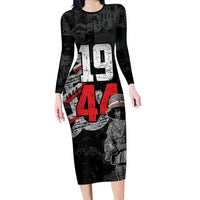 Warsaw Uprising 1944 Long Sleeve Bodycon Dress Polska Walczy WWII Insurrectionist