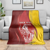 Warsaw Capital of Poland Personalized Blanket Syrenka Warszawska Sporty Style