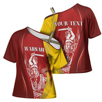 Warsaw Capital of Poland Personalized Cross Shoulder Shirt Syrenka Warszawska Sporty Style