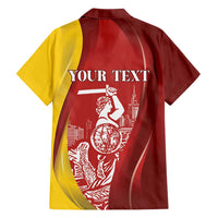 Warsaw Capital of Poland Personalized Family Matching Tank Maxi Dress and Hawaiian Shirt Syrenka Warszawska Sporty Style