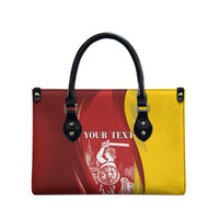 Warsaw Capital of Poland Personalized Leather Bag Syrenka Warszawska Sporty Style