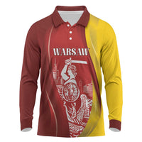 Warsaw Capital of Poland Personalized Long Sleeve Polo Shirt Syrenka Warszawska Sporty Style