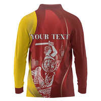 Warsaw Capital of Poland Personalized Long Sleeve Polo Shirt Syrenka Warszawska Sporty Style