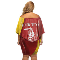 Warsaw Capital of Poland Personalized Off Shoulder Short Dress Syrenka Warszawska Sporty Style