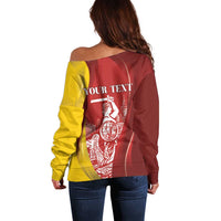Warsaw Capital of Poland Personalized Off Shoulder Sweater Syrenka Warszawska Sporty Style