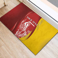 Warsaw Capital of Poland Personalized Rubber Doormat Syrenka Warszawska Sporty Style