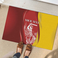 Warsaw Capital of Poland Personalized Rubber Doormat Syrenka Warszawska Sporty Style