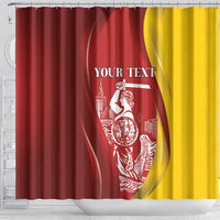 Warsaw Capital of Poland Personalized Shower Curtain Syrenka Warszawska Sporty Style