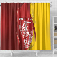 Warsaw Capital of Poland Personalized Shower Curtain Syrenka Warszawska Sporty Style