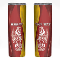 Warsaw Capital of Poland Personalized Skinny Tumbler Syrenka Warszawska Sporty Style