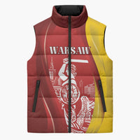 Warsaw Capital of Poland Personalized Sleeveless Puffer Jacket Syrenka Warszawska Sporty Style